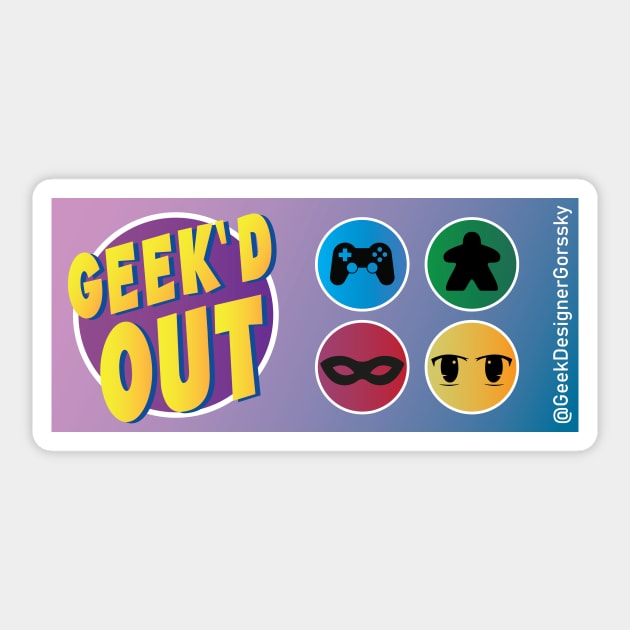 Geek'd Out Sticker by GorsskyVlogs